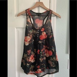 Cute Floral Racerback Tank